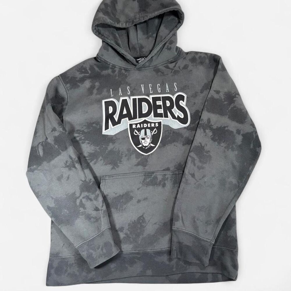 Nfl Men's Grey and Black Hoodie